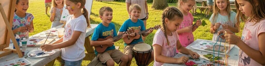 Arts and crafts at Artistree summer camp in Woodstock, Vermont