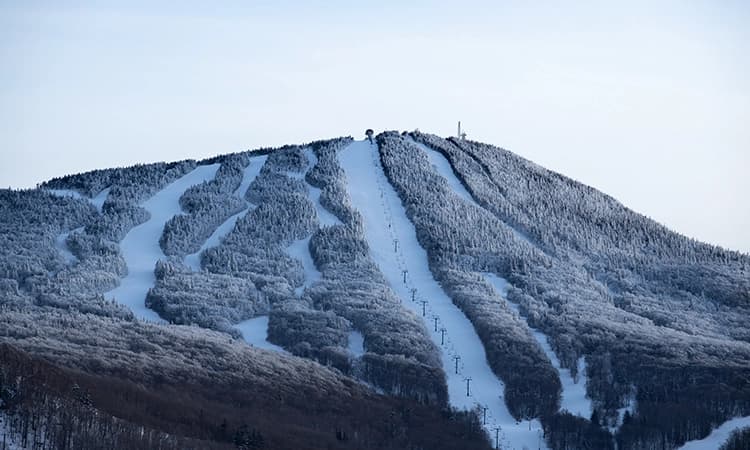 Snow-covered Killington ski mountain — work and play at Slope Space
