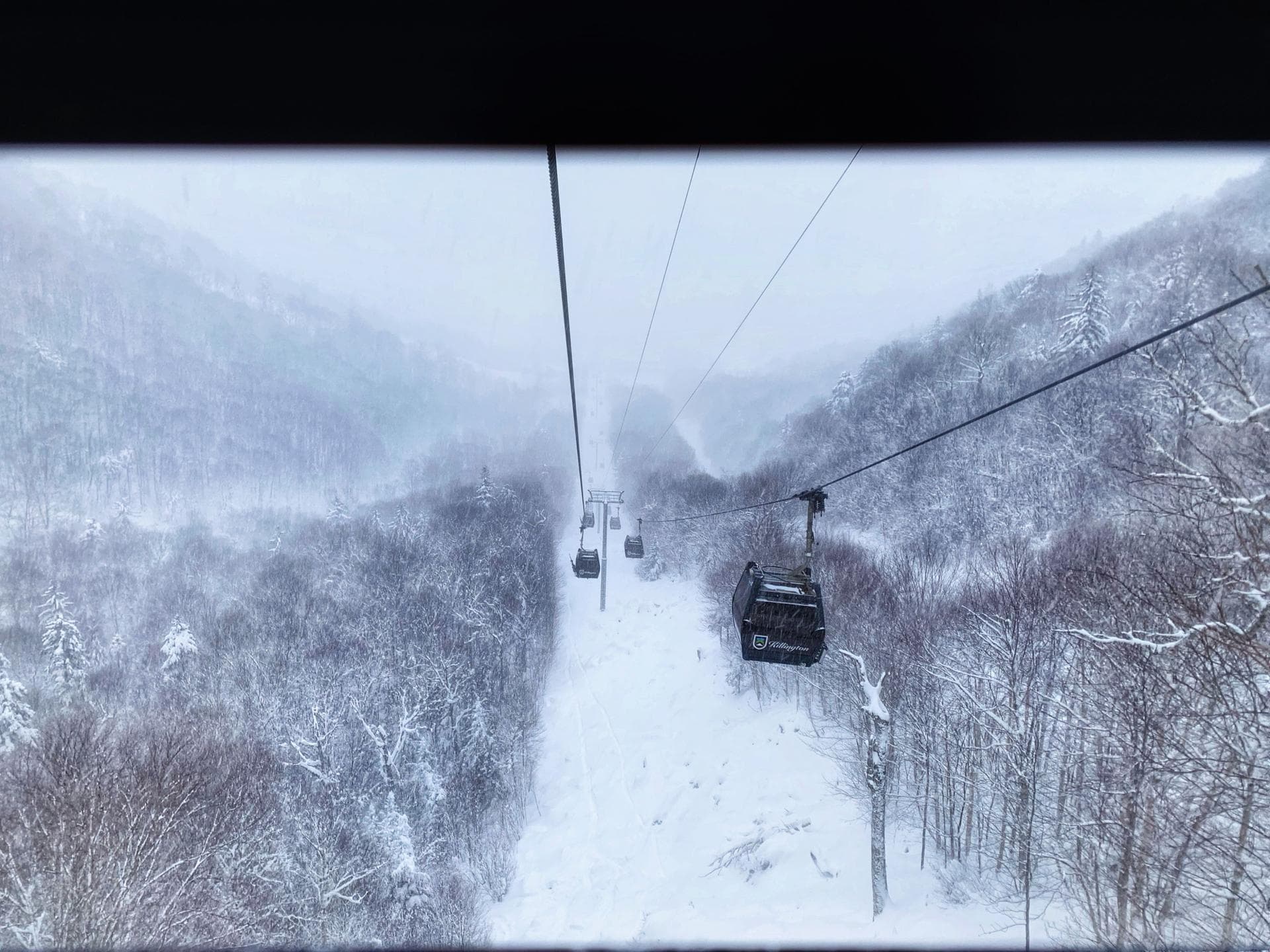 Killington gondola in winter